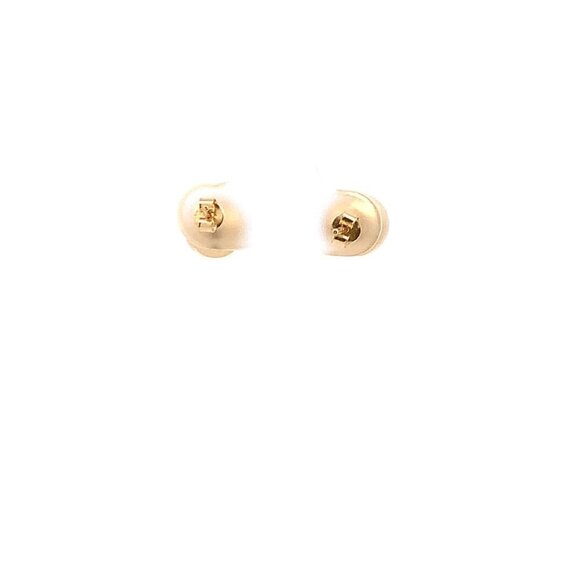 18K Yellow Gold Earrings Stud Ball Polished 1.32 grams - Picture 3 of 9